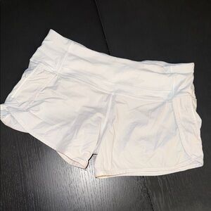 Lululemon Speed Short size:4 white Athletic Shorts!